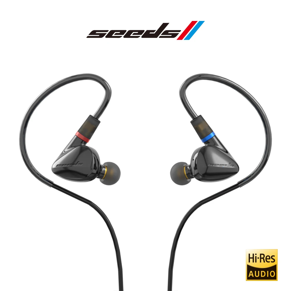 HiBy Seeds II HIFI Stereo Earphone IEM single dynamic driver Hi-Res HDSS with 0.78mm 2pins Detachable Cable