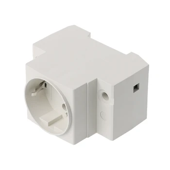 

EU Type 35mm DIN Rail Mount AC Power Socket 16A 250V AC Connector