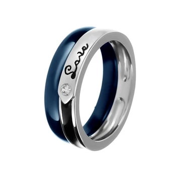 

Кольцо из серебра с керамикой и фианитом R01038