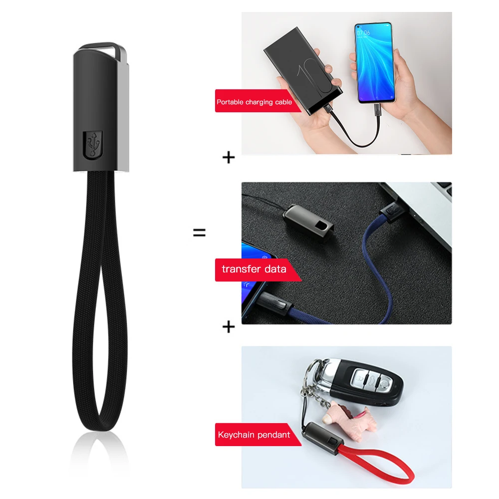 

Micro USB Keychain Cable 0.2m Fast Charge USB Data Cable for Samsung Galaxy S6 S7 Xiaomi 4X LG Tablet Android Mobile Phone Cable