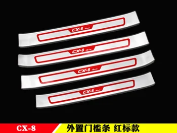 

For Mazda CX-8 CX8 2018 2019 Stainless Door Sill Scuff Plate Protector Trim Kick Guard Pedal Step Cover Car Styling Accessories