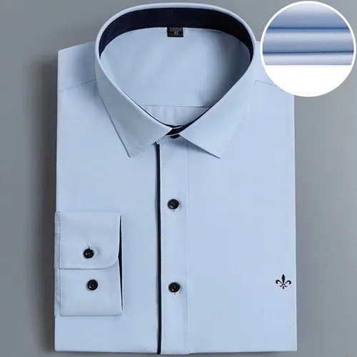 Модная блузка Dudalina Camisa Social Masculina с длинным рукавом, приталенная рубашка в полоску, мужская одежда с цветочным принтом, белая мужская холодная - Цвет: PM1901-7BLUE