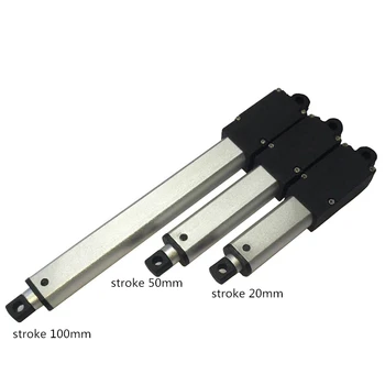 

Mini Linear Motor DC 12 V Electric Linear actuator Stroke 30mm 50mm 100mm 6.4N-188N Micro Linear Actuators Fixed Bracket DC 12V