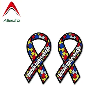 

Aliauto 2 X Funny Creative Car Sticker Autism Awareness PVC Waterproof Sunscreen Anti-UV Cover Scratch Decal,5cm*9cm