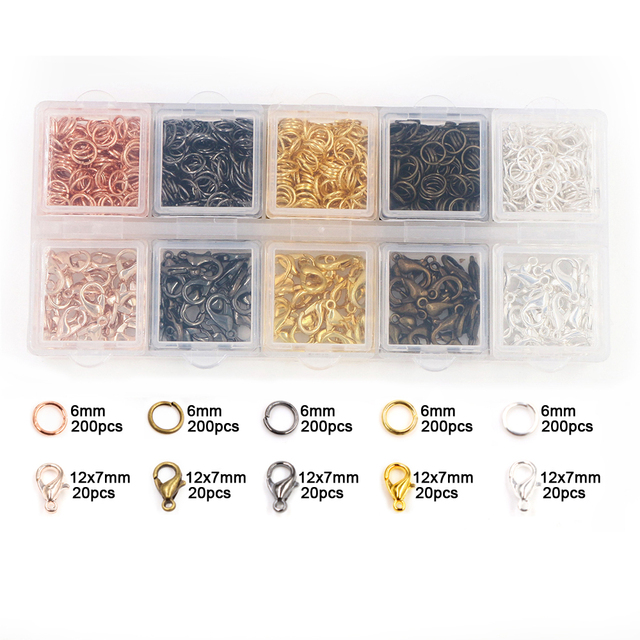Set Box 3 4 5 6 7 8 10mm 8 Colors Open Jump Rings Split Rings Link Loop For DIY Jewelry Making Findings Connector