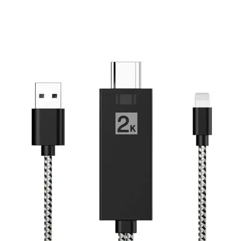 Для IPhone на Высокое разрешение hdmi Plug-and-игровой адаптер Соединительный шнур проводной экранный преобразователь