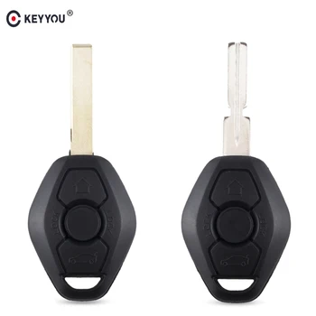 

KEYYOU 20PCS flip 3 Button Car remote key Shell Case for BMW EWS 325 330 318 525 530 540 E38 E39 E46 M5 X3 X5 HU58/HU92