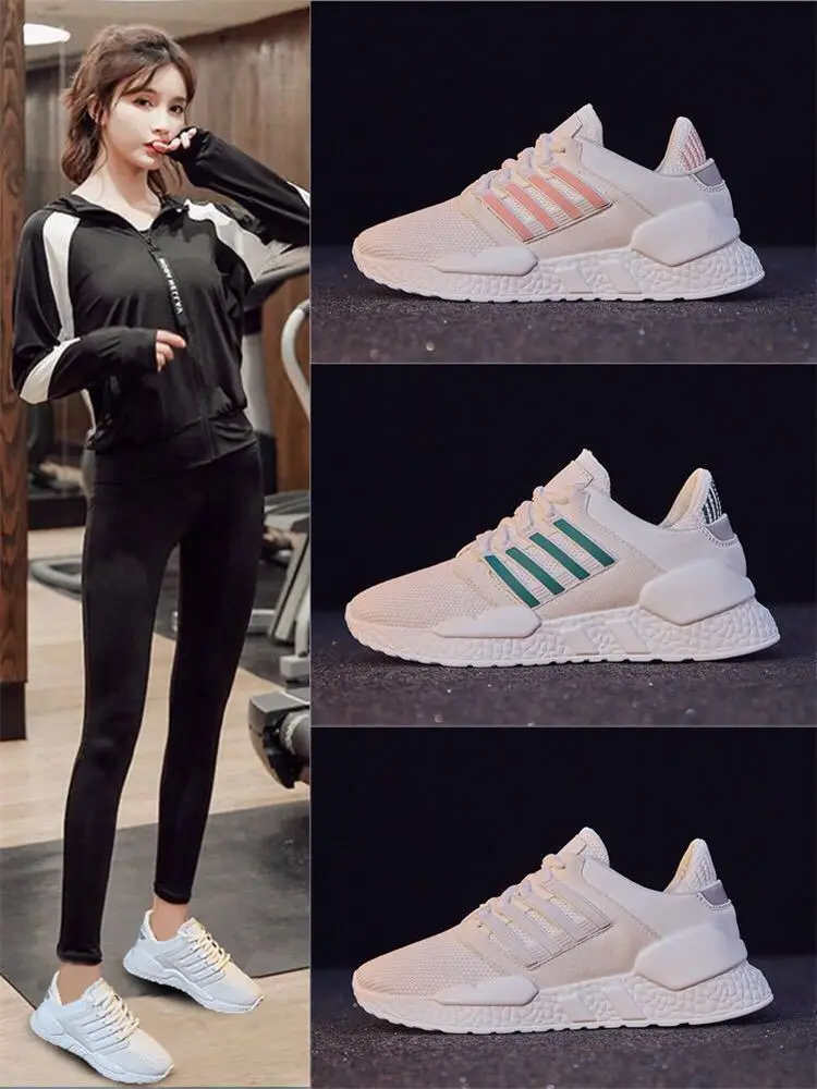 

Fly Woven Athletic Shoes Women's Korean-style CHIC New Style Running Shoes Summer Shoes Lightweight Breathable Mesh Versatile Ca