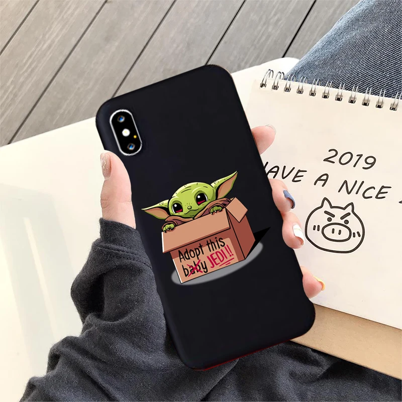 

Jamular Cartoon Funny Baby Yoda High Quality Silicone Phone Case for IPhone 11 Pro XS Max X XR 7 8 6 6s Plus Kawayi Phone Cover