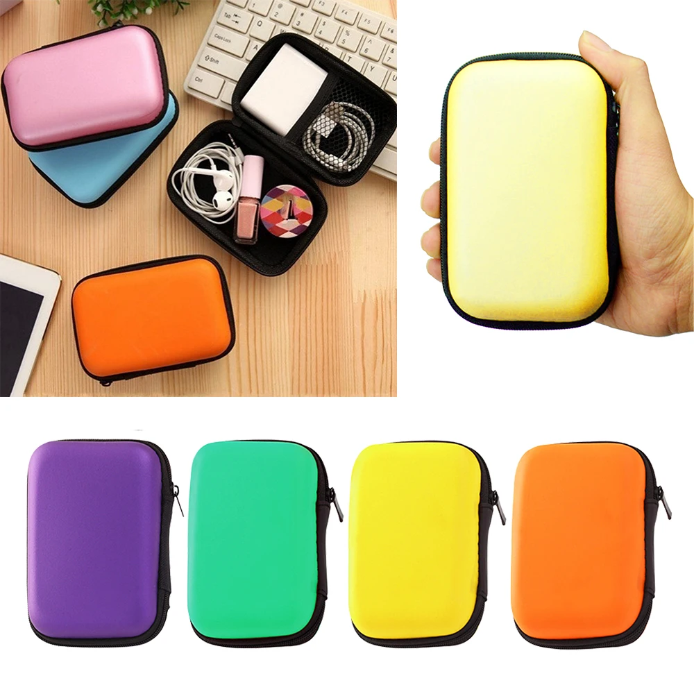 

1PC Earphone Wire USB Cable Data Line Cables Storage Box Case Headphone Protective Case Container Organizer Box