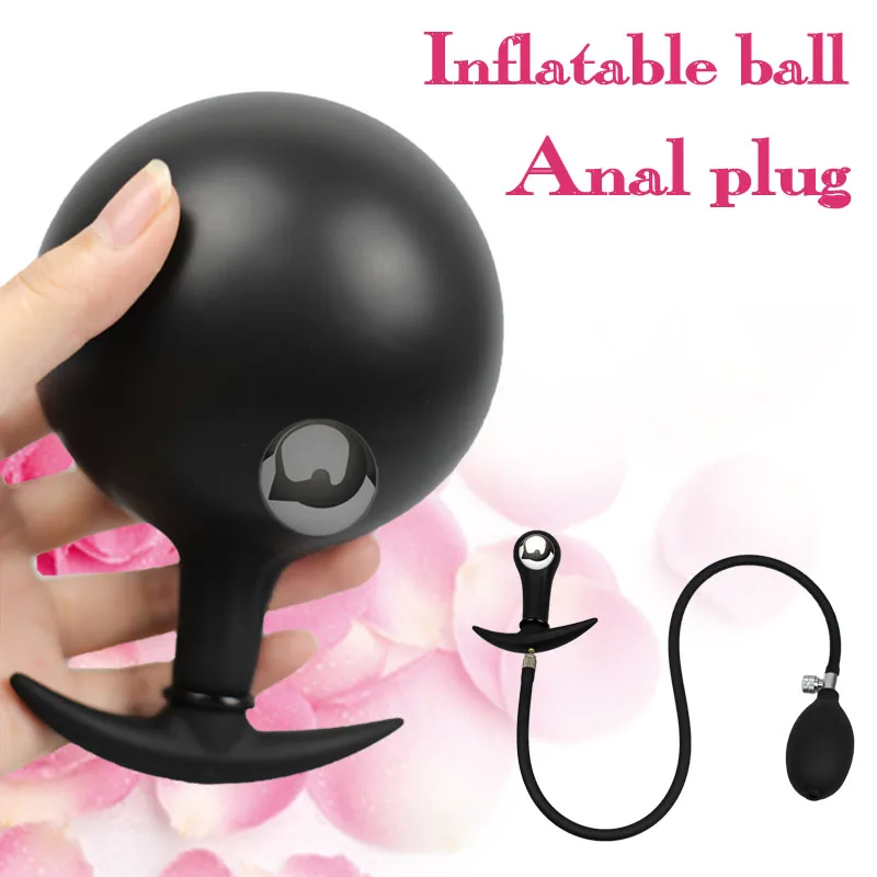 Inflatable Butt Plug Anal Balls Sextoy Built in Metal Beads Buttplug Vaginal anal dilator Pump Sex Toys for Adults Gay Men Women | Красота и