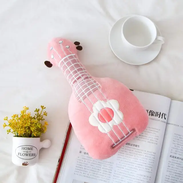 2021 Guitar Pillow Stuffed Plush Musical Instrument Ukulele Toy Kids Toys Child For Gift Birthday