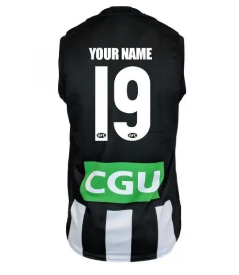 Print name number AFL COLLINGWOOD MAGPIES вдали Джерси размер S-3XL - Цвет: Print name number