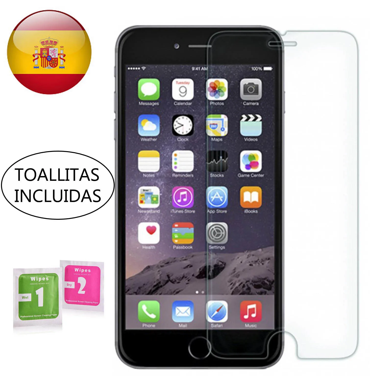 Protector De Pantalla Cristal Templado Compatibile Con Apple Iphone 6 6S 7 8 Plus X 11 Xs Xr Max Pro Elige Modelo