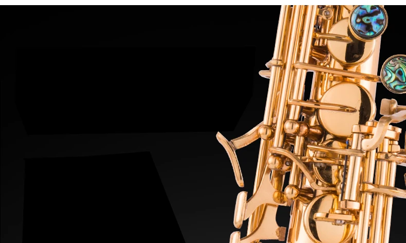 Прямой саксофон сопрано NAIPUTESI NT-802 тип ключа никелированный B плоский сопрано sax ушка пряжка ломтик с чехол аксессуары