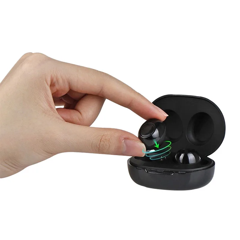 Wireless Bluetooth Hearing Aid Headset Usb Rechargeable Mini In Ear Portable Invisible Adjustable Tone Sound Amplifier