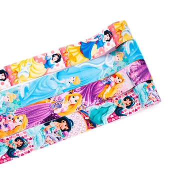

Winsome 5/50 Yards 3 inch 75mm Cartoon Printed Princess Series Printed Grosgrain Ribbon