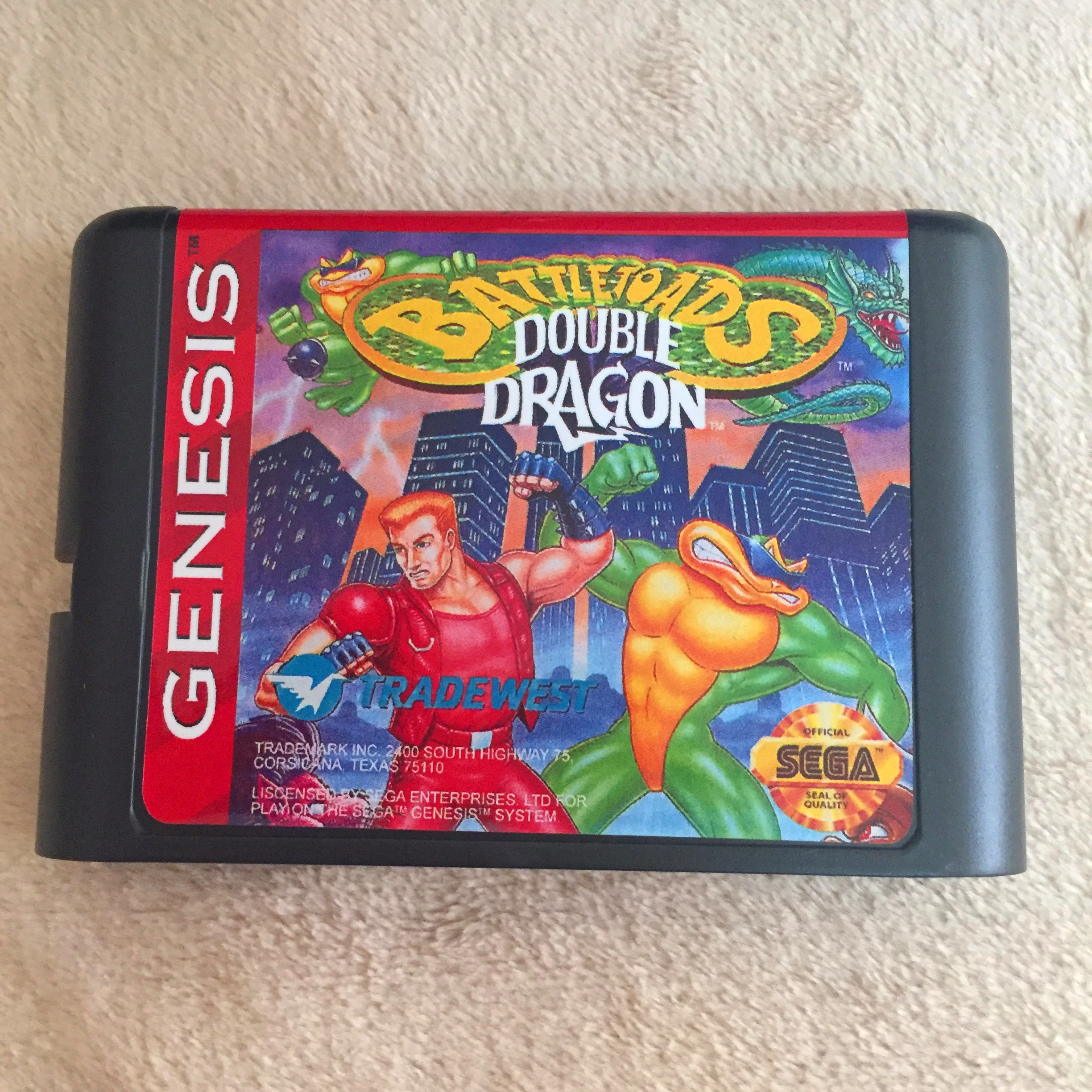 

Battletoads vs Double Dragon 16 bit MD Game Card For Sega Mega Drive For Genesis