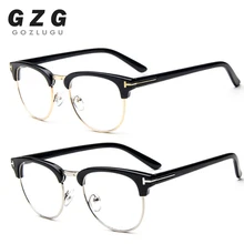 Половинные металлические женские очки, оправа для мужчин, оправа для очков, Ретро стиль, квадратные очки, оптическая оправа для очков