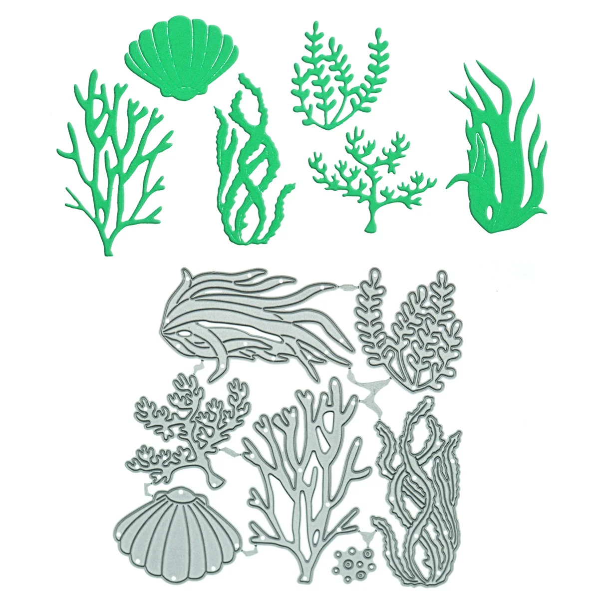

Морская трава коралловый гребешок оболочка набор для скрапбукинга режущие штампы для DIY открытка металлическая фотография Декор альбома