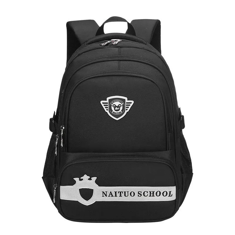 Large black School Quality Children Backpacks Kids Nylon High Bags for Boys Girls Satchel Child Schoolbag Mochila Infantis Escolar - Цвет: Large black