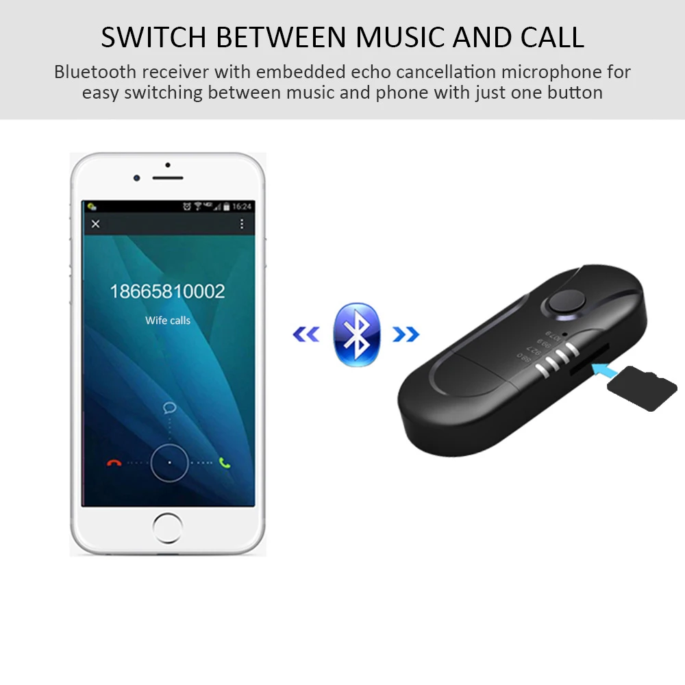 BT-08 MP3 плеер Bluetooth Авто Мини Радио беспроводной громкой связи приемник USB портативный fm-передатчик аксессуары