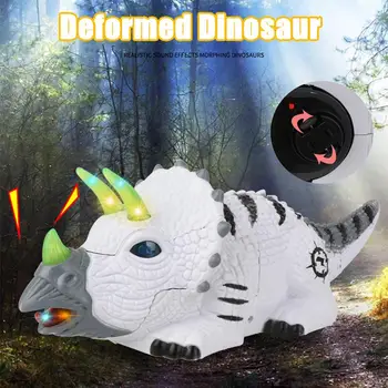 

Children's Educational Electric Universal Toy Dinosaur Deformation Car Light Music Automatic Deformation Dinosaur Model Car