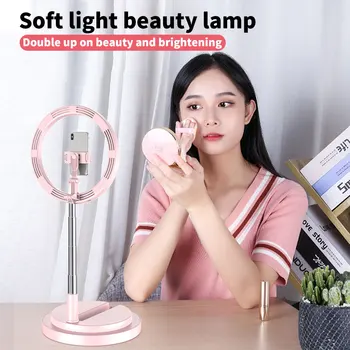 Günstige KISSCASE 10' Selfie Ring Licht LED Dimmbare Video Studio Fotografie Beleuchtung Tragbare Für Youtube Vlog Live Foto Mit Stativ