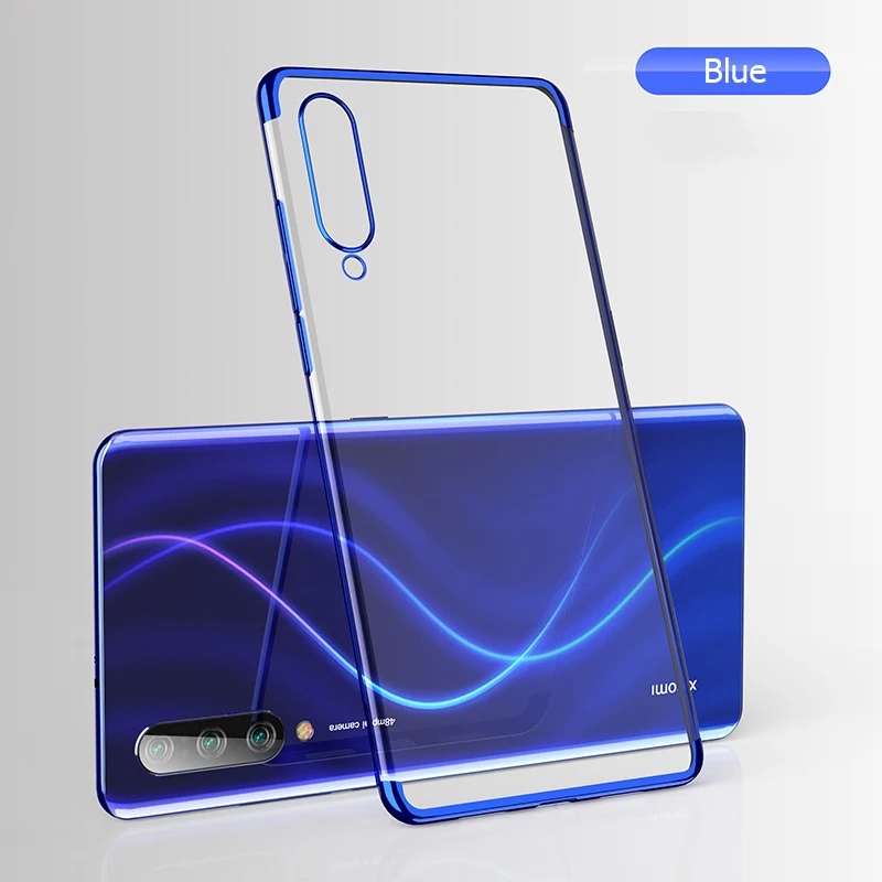 Роскошный чехол для Xiaomi mi A3 с лазерным покрытием, мягкая прозрачная задняя крышка для Xiao mi Xio mi A3 A 3 mi A3, чехол для телефона s - Цвет: Blue