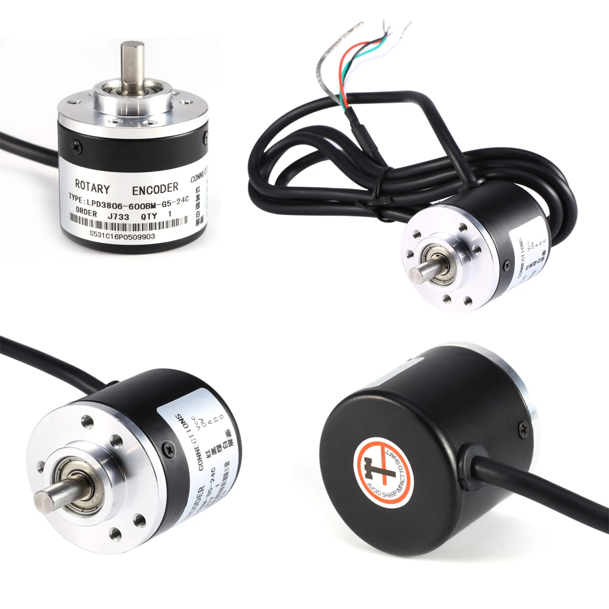 600 P/R фотоэлектрический инкрементный кодовый датчик угла поворота 5 V 24 AB 2 фазы