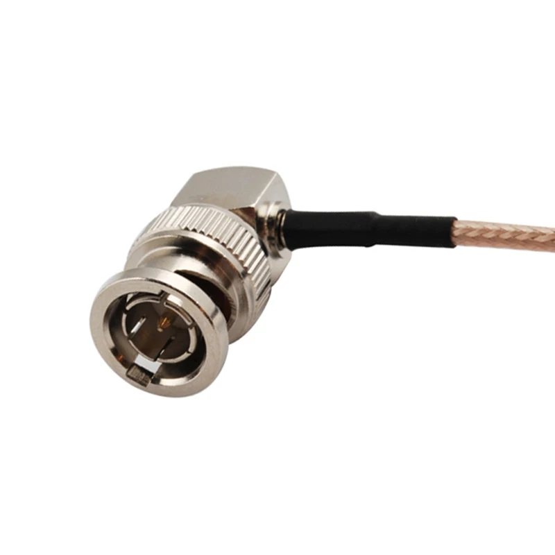 Superbat 60cm RF Coaxial Cable MCX Straight Plug to BNC Male Right Angle Adapter RG179 75 Ohm for Wireless Communications