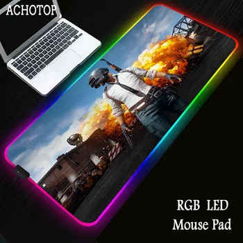 

RGB Gaming Keyboard Desk Mat CSGO LED Large Gaming Mouse Pad Locking Edge CS GO Mice Pad Rubber Light Backlit Computer Mats