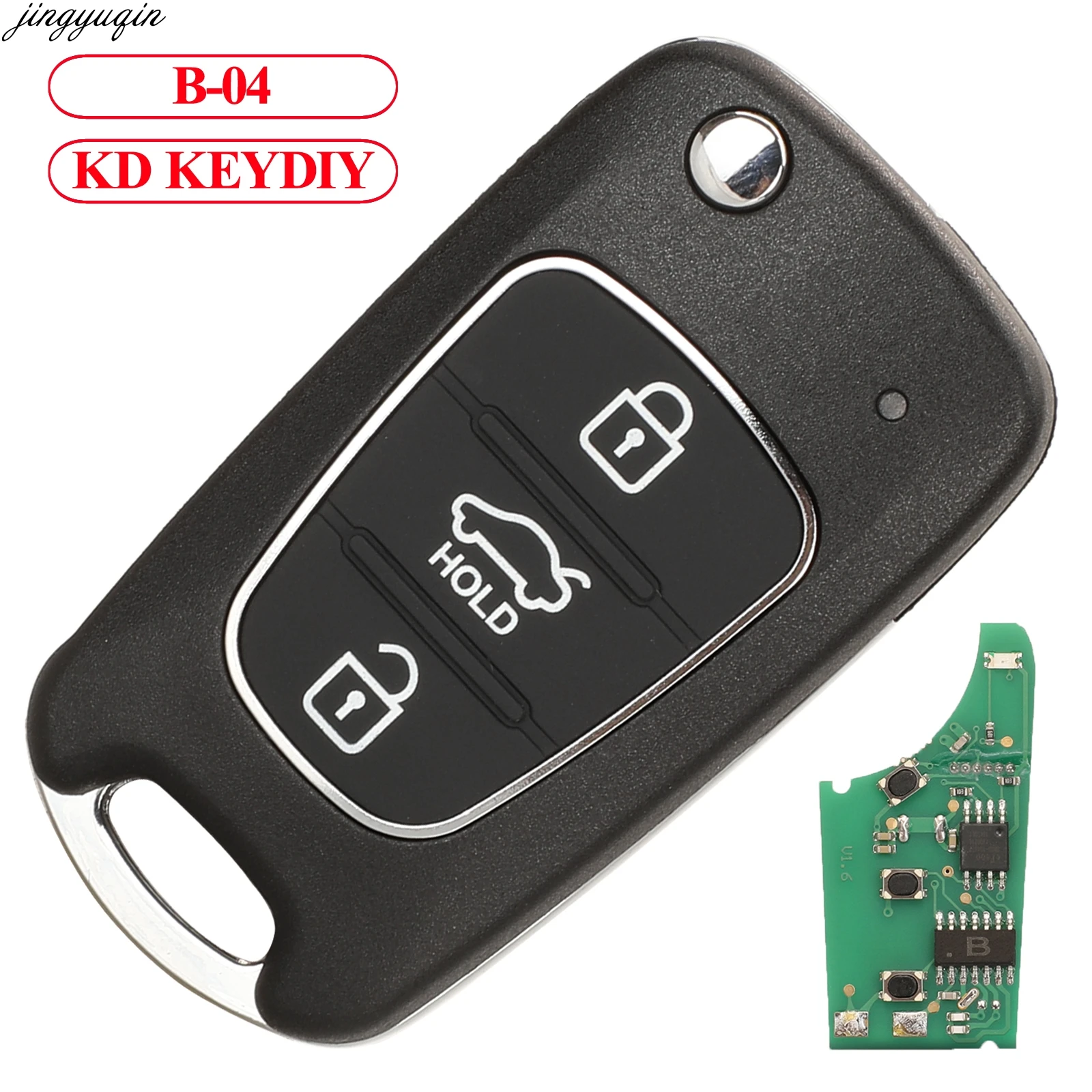 

Jingyuqin B-Series B-04 Flip Remote KEYDIY KD Автомобильный ключ для KD900/URG200/KD MINI/KD-X2 Master Универсальный многофункциональный 3 кнопки