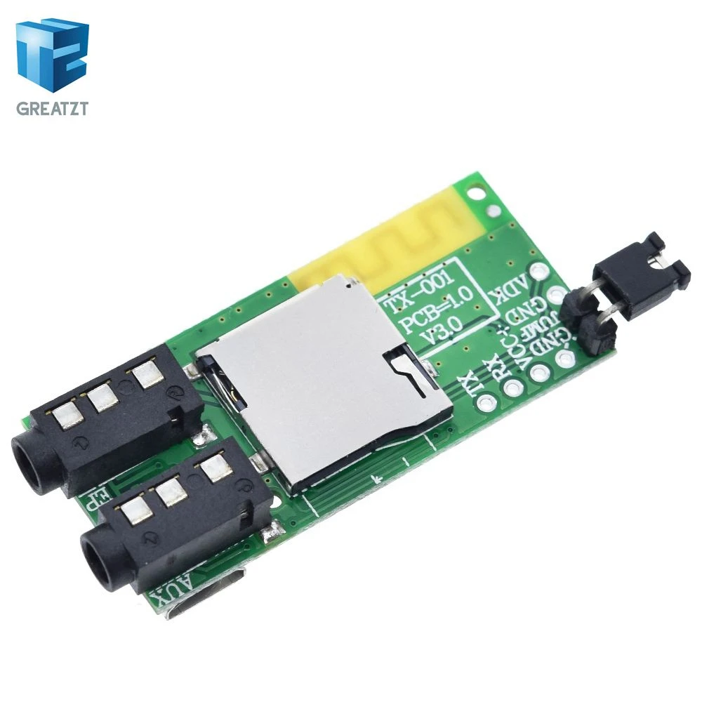 

Bluetooth 4.2 Stereo Audio Transmitting and Receiving Module Wireless USB 3.5mm Audio Interface TF Card MP3 DIY