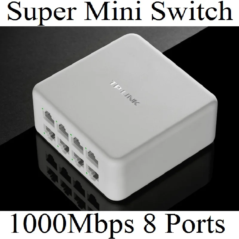 Мини пластиковый шкаф 8 портов 1000 Мбит/с гигабитный Ethernet-коммутатор 10/100/1000