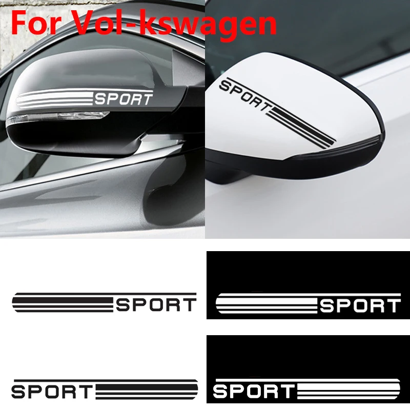 Наклейки на зеркало заднего вида для Volkswagen polo passat b5 b6 b7 t4 t5 golf 4 5 6 Tiguan Jetta Gol 2 шт.