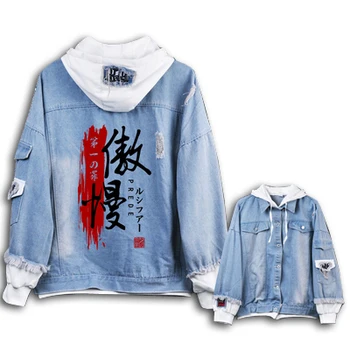 

2019 hot The Seven Deadly Sins hoodie Anime denim fabrics Coat Men Women Fashion Jacket