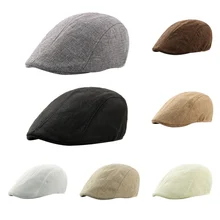 Берет кепка для женщин мужчин полиэстер Простой британский стиль регулируемый дышащий встроенный Эластичный Напульсник шляпа Открытый Унисекс головной убор