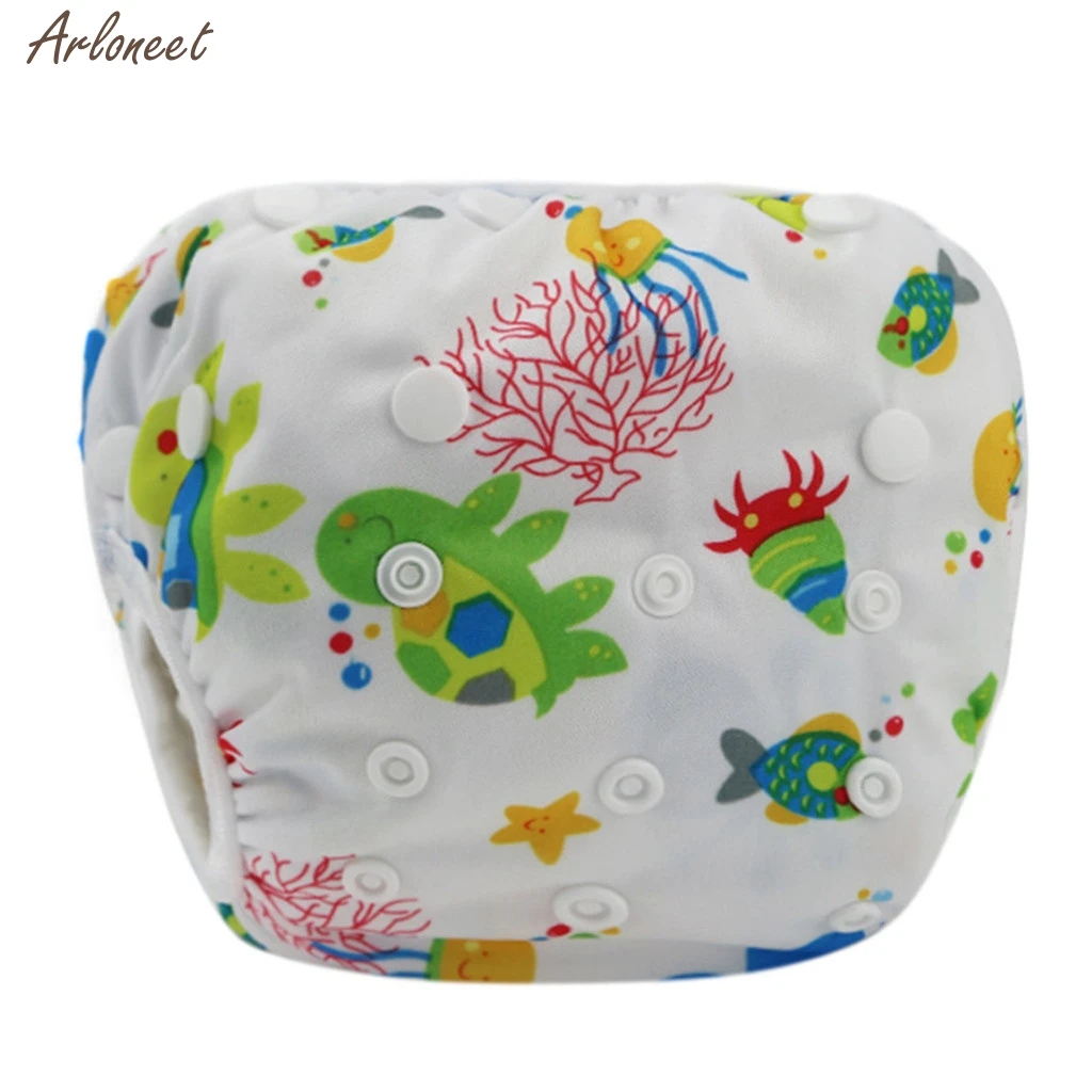 A Swim Diapers Toddler Baby Boy Girl Swim Diapers Reuseable Adjustable for Baby Swimming Lesson Summer Pants High Quality - Цвет: A
