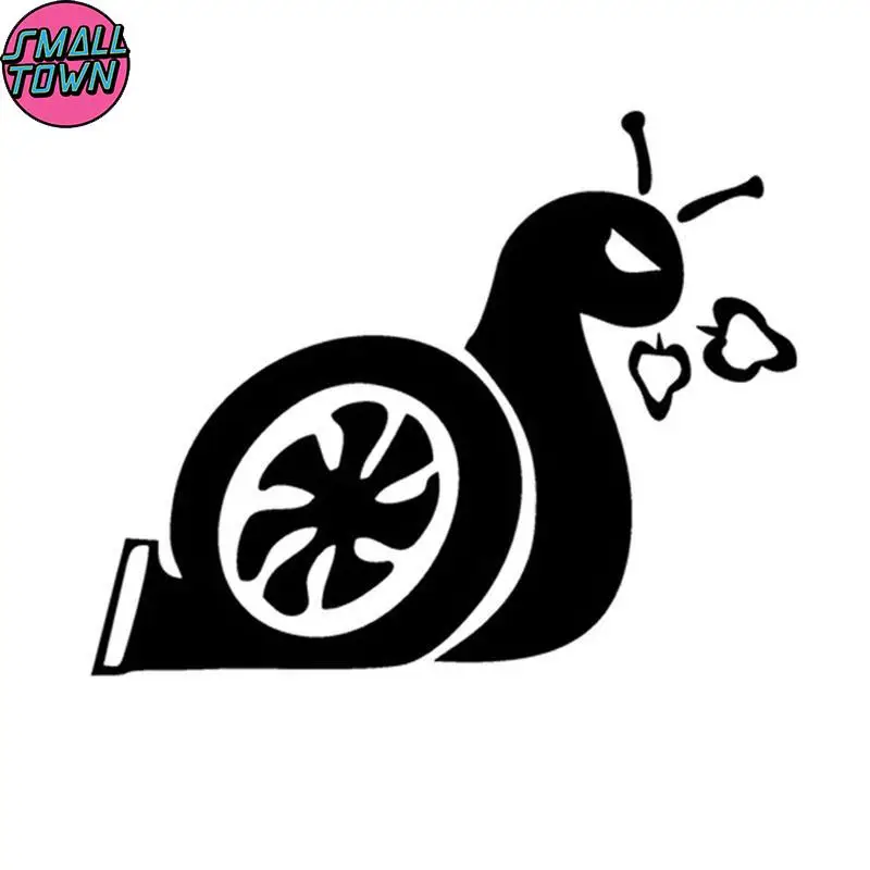 Small Town 12.8*10.2CM BOOST SNAIL Turbo Car Truck Window Bumper Reflective Sticker Styling Fashion Personality Decals C4-01 | Автомобили