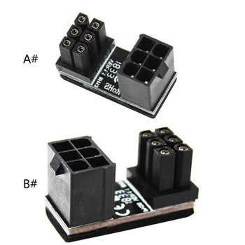 

ATX 6pin Male 180 Degree Angled to 6 Pin Female Power Adapter for GPU Desktops Graphics Card C26
