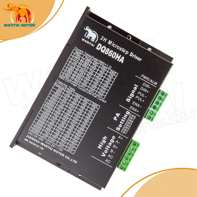 

Новое обновление! Драйвер шагового двигателя Wantai DQ860HA AC24-80V DC24-110V7.2A 256Micro CNC Router фрезерный станок для лазерной гравировки и шлифовки пены