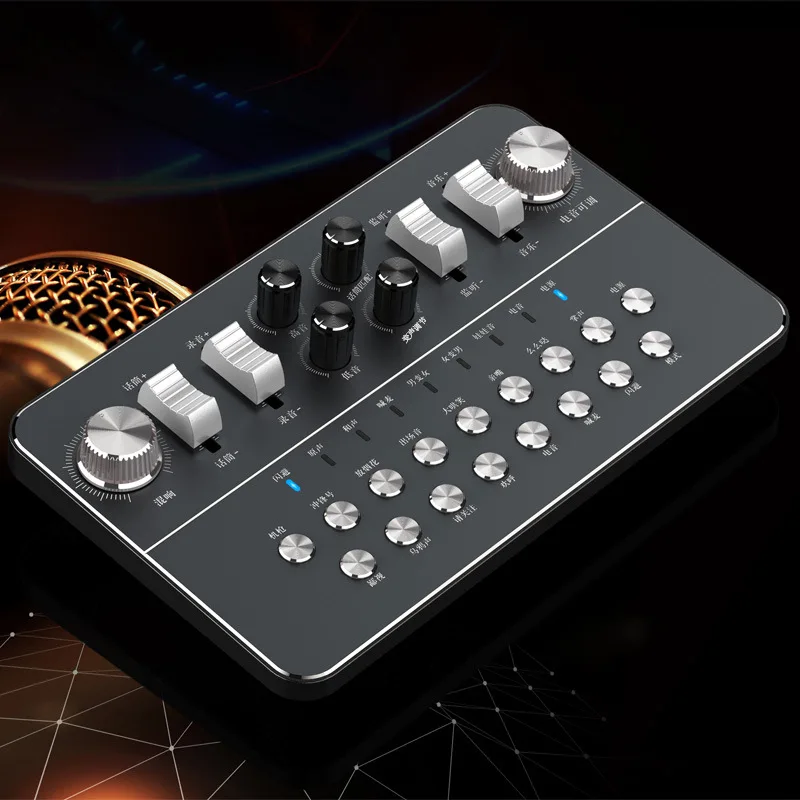 

Live Sound Card Mobile Phone Computer Universal Deft Universal K Song Network Anchor Sing Shout Wheat Tuning Equipment Household
