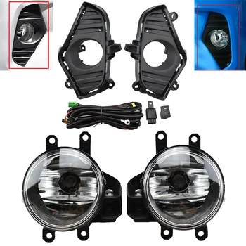 

For T oyota Rav4 2018 2019 Car Front Bumper Fog Light Assembly Kit with Bulb Switch Wire Bezel