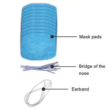 

10pcs Non-woven Set Self-made Face Shield DIY Gasket Nonwoven Breathable Filter Replacement Sheet Disposable Face Shield Gasket