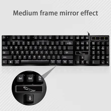 Комбинированная офисная универсальная игровая настольная Оптическая Проводная Радужная подсветка эргономичная клавиатура и мышь Комплект красочный домашний ABS Портативный