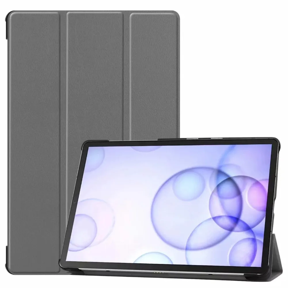 Серый Чехол для Samsung Galaxy Tab S6 10,5 SM-T860 SM-T865 10," планшет смарт-подставка чехол для Galaxy Tab S6 10,5 Чехол+ пленка+ стилус - Цвет: Серый