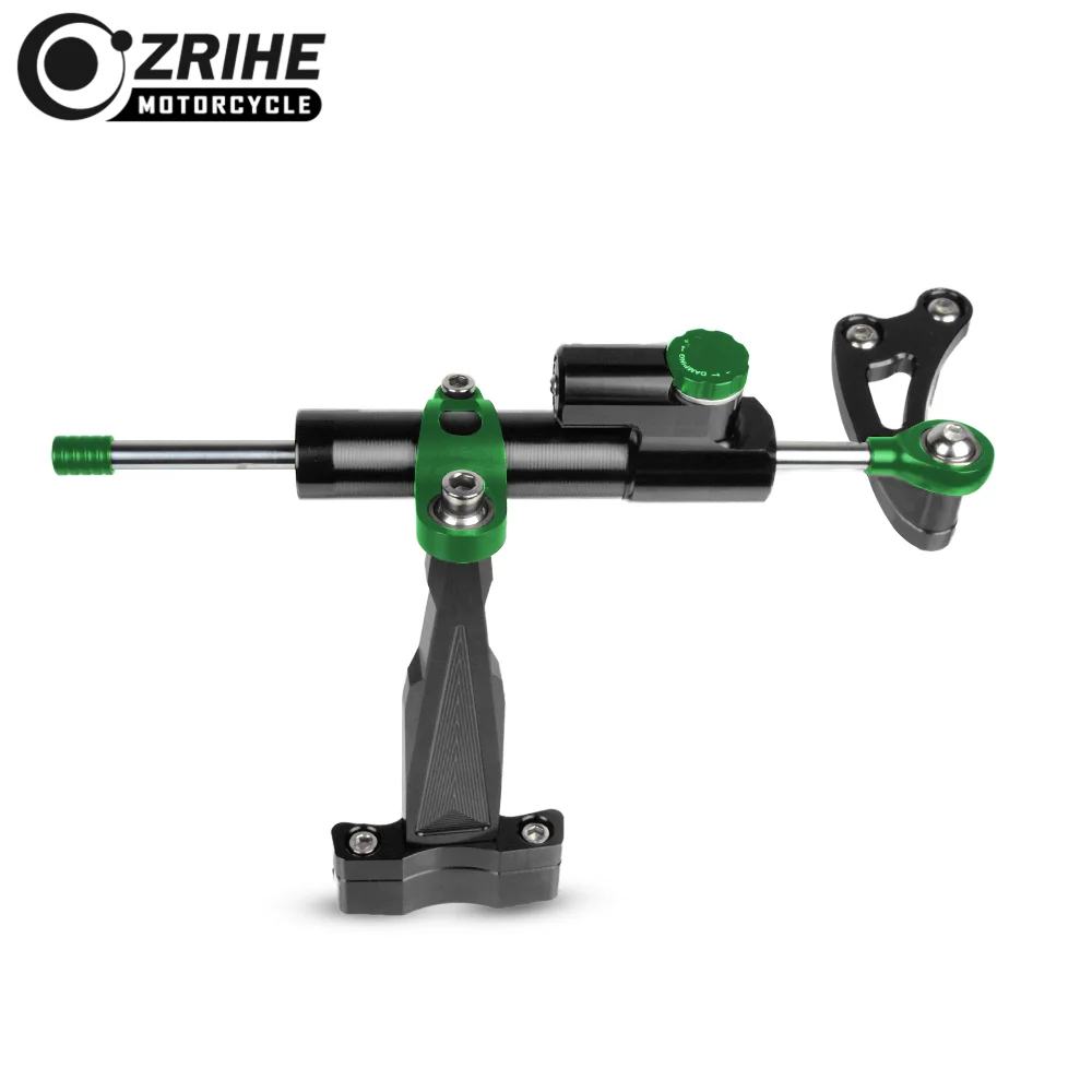 SDB-007-GE-BK-BK CNC Алюминий мотоцикл алюминиевый стабилизатор рулевого управления принадлежности амортизатора комплект кронштейнов для HONDA CB650F - Цвет: SDB-007-GE-BK-BK