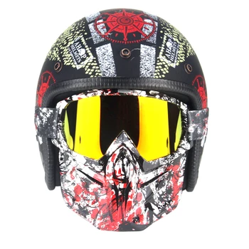

Universal Moto Helmet Face Mask Tactical Helmet Masksunglas Motorcycle Helmet for Professional Racing Motocros Retro Motorcycle