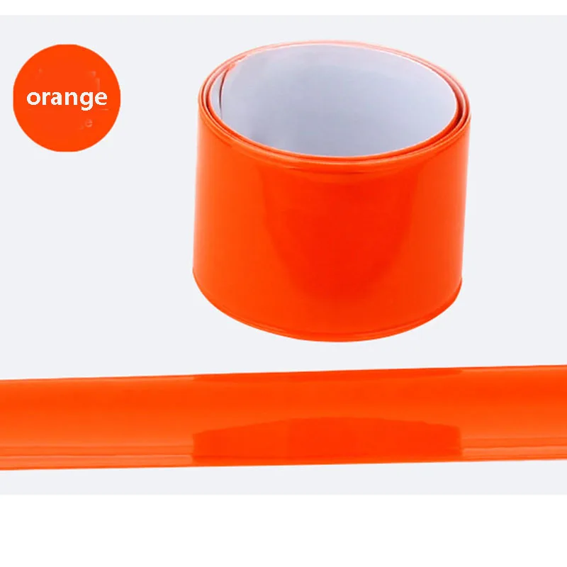 orange Велосипедные светоотражающие полосы Предупреждение льная лента для бега, рыбалки, велосипеда, аксессуары для безопасности велосипеда, связывающие штаны, ремень для ног, светоотражающая лента - Цвет: orange